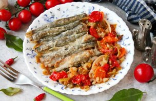 Мойва с овощами в духовке Мойва с овощами в духовке