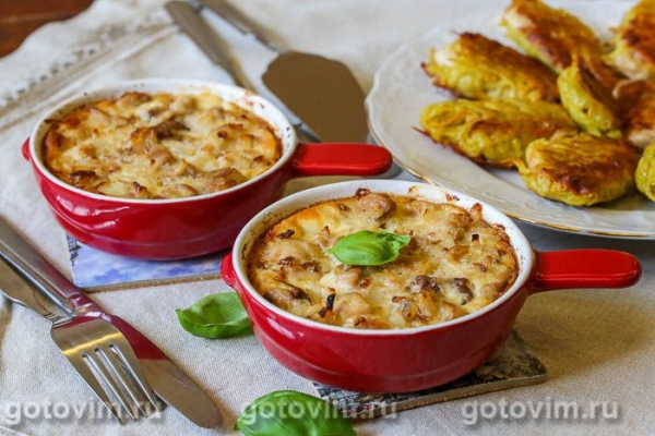 Запеканка из рыбных молок с луком и яйцом