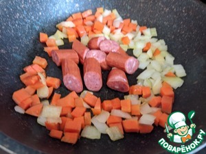 Айнтопф из поленты с копчёными колбасками