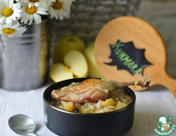 Айнтопф с уткой и маринованной капустой Айнтопф с уткой и маринованной капустой