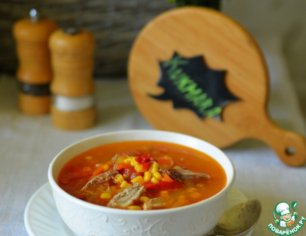 Айнтопф с уткой, перцем и кукурузой Айнтопф с уткой, перцем и кукурузой