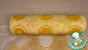 Апельсиновый рулет с апельсиновым кремом