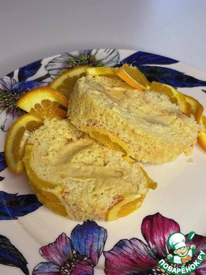 Апельсиновый рулет с апельсиновым кремом