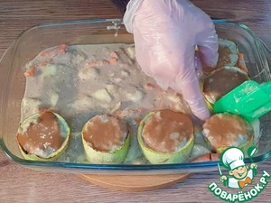 Аппетитная закуска из кабачков и индейки