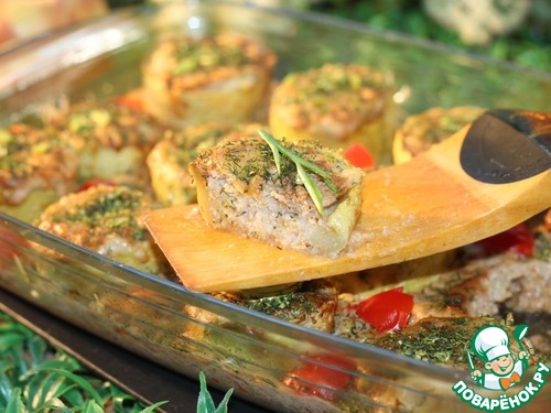 Аппетитная закуска из кабачков и индейки