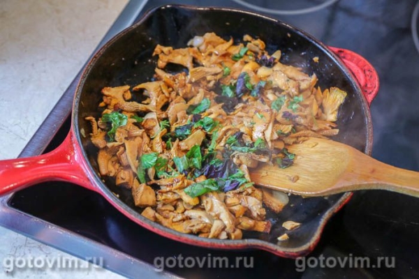 Фриттата с лисичками