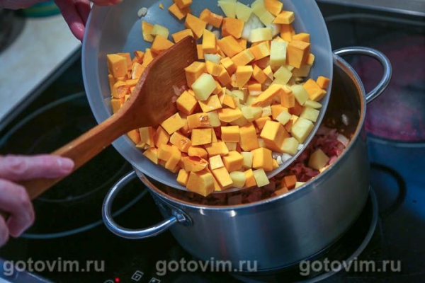 Суп-пюре из тыквы с беконом и сливками Суп-пюре из тыквы с беконом и сливками