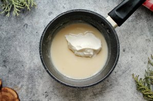 Творог с желатином и печеньем Творог с желатином и печеньем