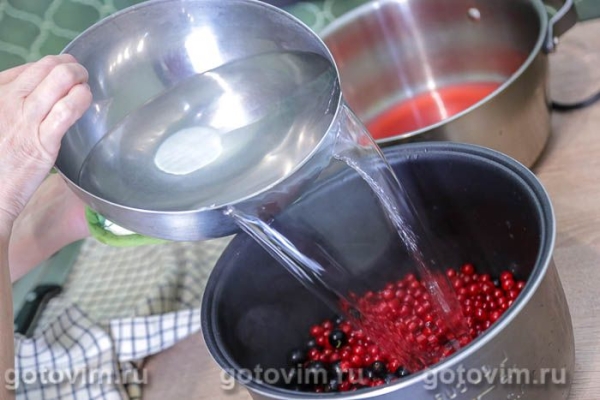 Компот из красной и чёрной смородины в мультиварке