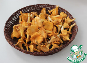 Заливной пирог с лисичками