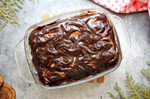 Шоколадно-банановый торт без выпечки за 15 минут Шоколадно-банановый торт без выпечки за 15 минут