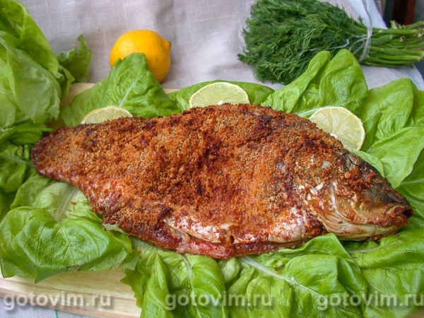 Карп в панировке