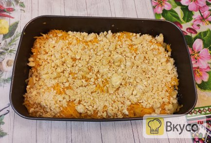 Насыпной пирог с тыквой и лимоном