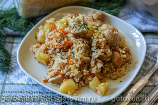 Свинина с картошкой и рисом Свинина с картошкой и рисом