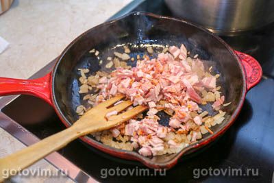 Лазанья с рыбным фаршем из лосося и жареным беконом Лазанья с рыбным фаршем из лосося и жареным беконом