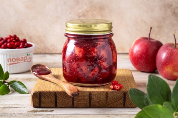Варенье из брусники с яблоками Варенье из брусники с яблоками