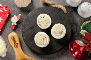 Фаршированные яйца "Новогодние драконы" Фаршированные яйца "Новогодние драконы"