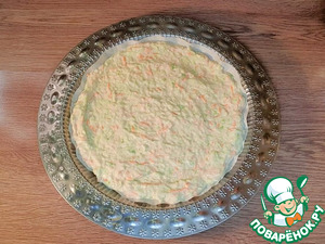 Овощная пицца из моркови и кабачка