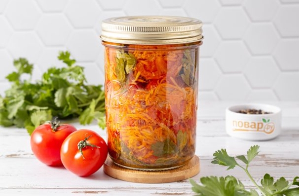 Помидоры фаршированные морковью Помидоры фаршированные морковью