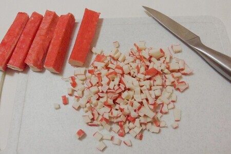 Салат из крабовых палочек "новогодний" Салат из крабовых палочек "новогодний"