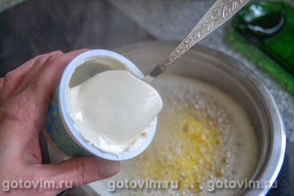 Пшённая каша с плавленым сыром и яйцом Пшённая каша с плавленым сыром и яйцом