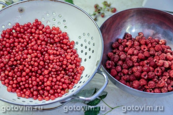 Компот из малины и красной смородины на зиму
