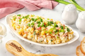 Крабовый салат классический без огурца Крабовый салат классический без огурца