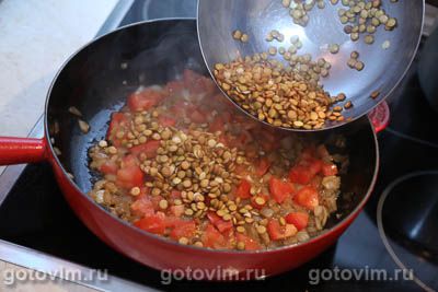 Запеканка из баклажанов с чечевицей