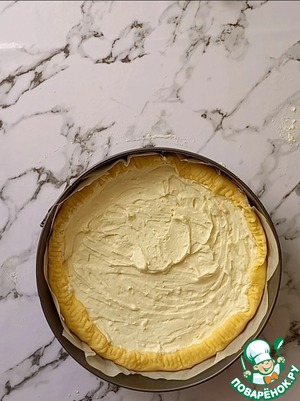 Пирог с творогом и курагой