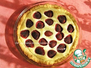 Творожный пирог с клубникой