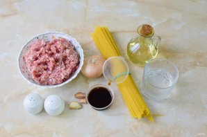 Спагетти с фаршем Спагетти с фаршем