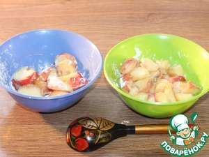 Пирог на кефире с персиками Пирог на кефире с персиками