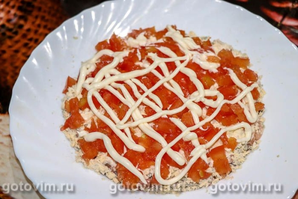 Салат «Флагман» с красной рыбой Салат «Флагман» с красной рыбой