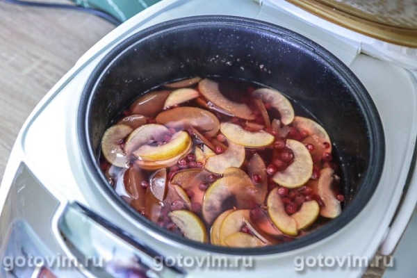 Компот из красной смородины с яблоками в мультиварке Компот из красной смородины с яблоками в мультиварке