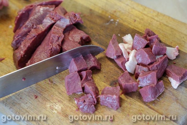 Гуляш из говяжьего сердца с картфелем