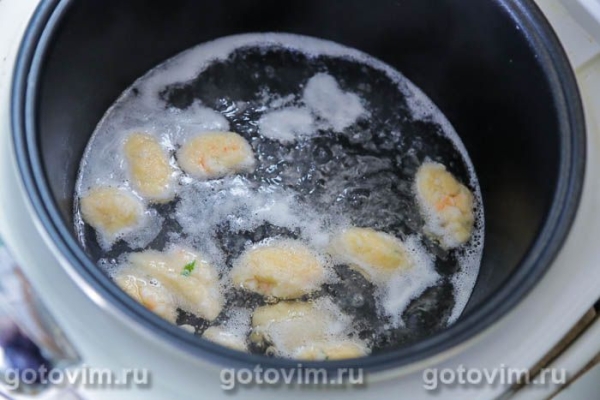 Клецки из манки с креветками Клецки из манки с креветками