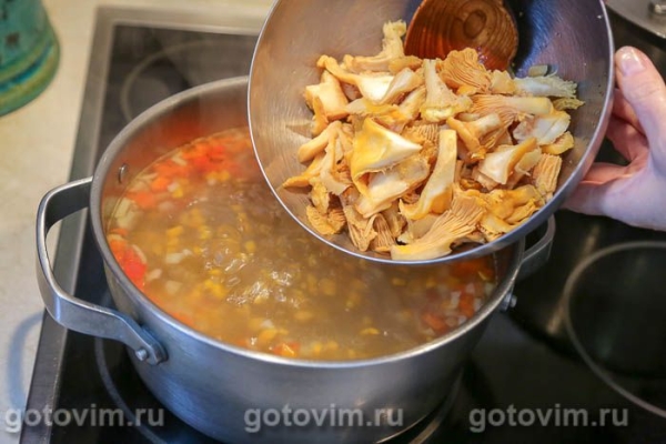 Грибные щи с лисичками