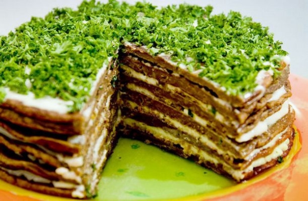 Классический печеночный торт с молоком