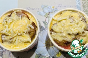 Баклажановая запеканка с куриным фаршем