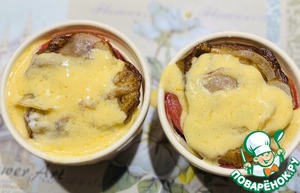 Баклажановая запеканка с куриным фаршем