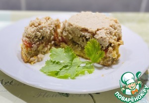 Баклажановая запеканка с куриным фаршем