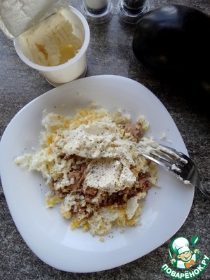 Баклажановые рулетики с тунцом и сыром Баклажановые рулетики с тунцом и сыром