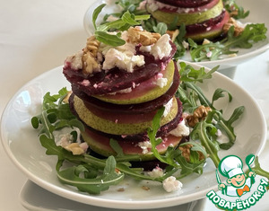 Башенки из свеклы и груши