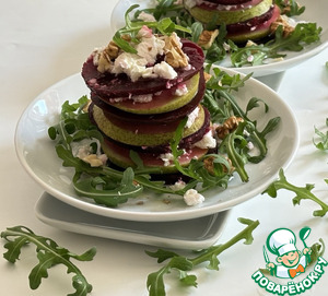 Башенки из свеклы и груши