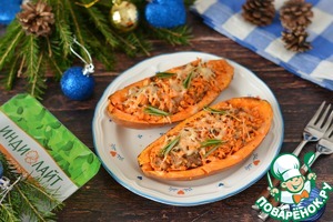 Батат, фаршированный индейкой Батат, фаршированный индейкой