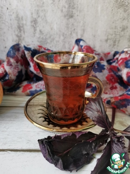 Базиликовый чай с яблоком