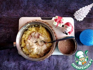 Блины, фаршированные картофелем с тунцом