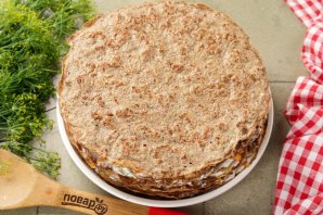 Печеночный торт с морковью