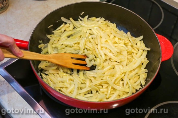 Картофель, жаренный с капустой Картофель, жаренный с капустой