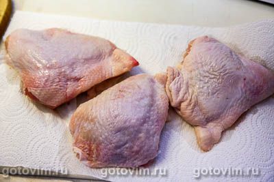 Запеченные куриные бедра в лимонно-имбирном маринаде с мёдом Запеченные куриные бедра в лимонно-имбирном маринаде с мёдом